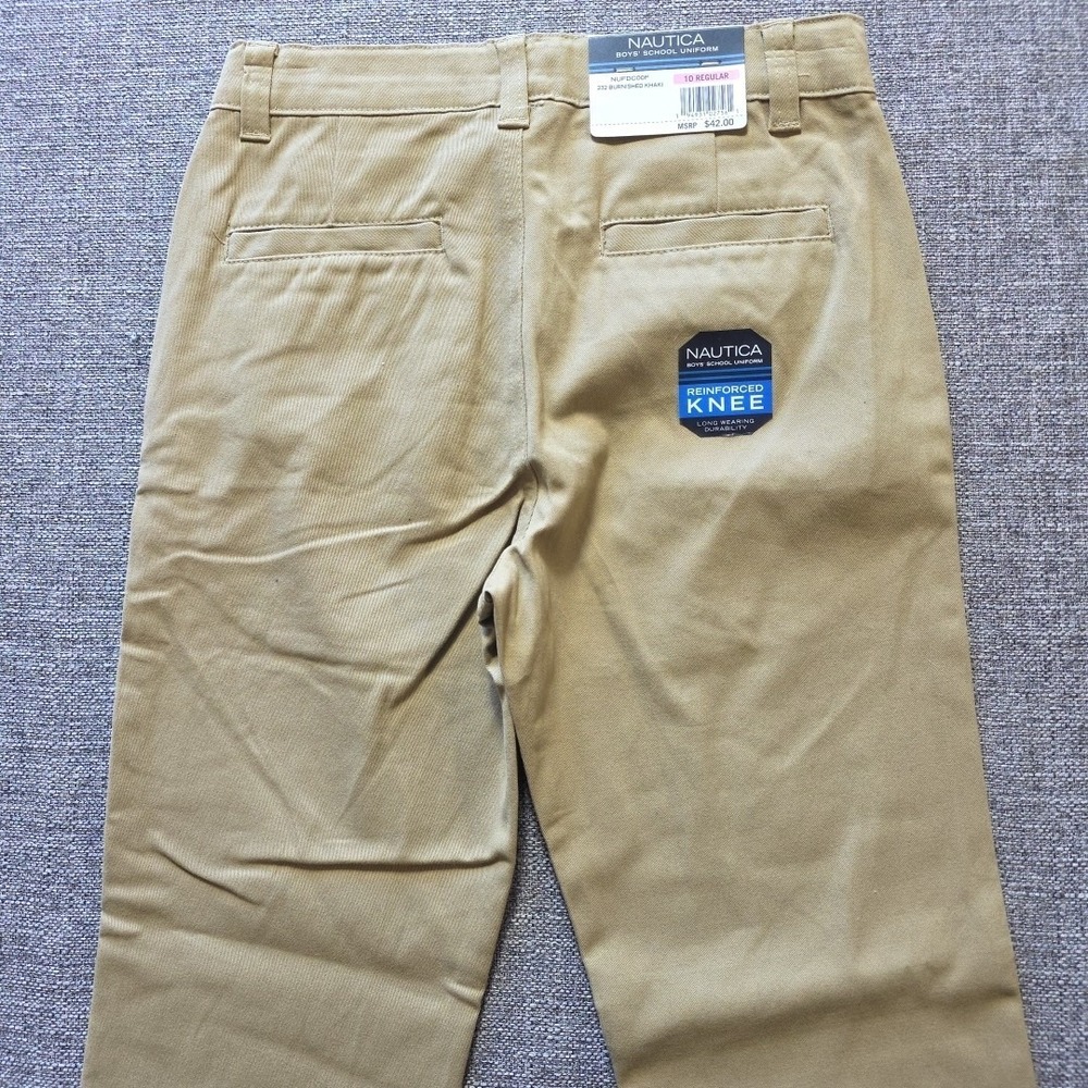 Nautica Youth Boys Soft Stretch Adjustable Waistband School Uniform Pant Size 10